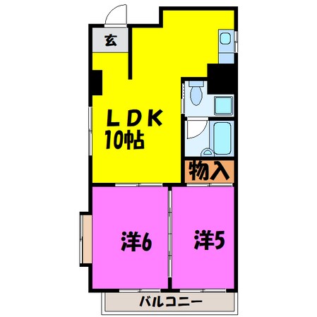 宮町第二ﾋﾞﾙ（熊谷市宮町）の物件間取画像